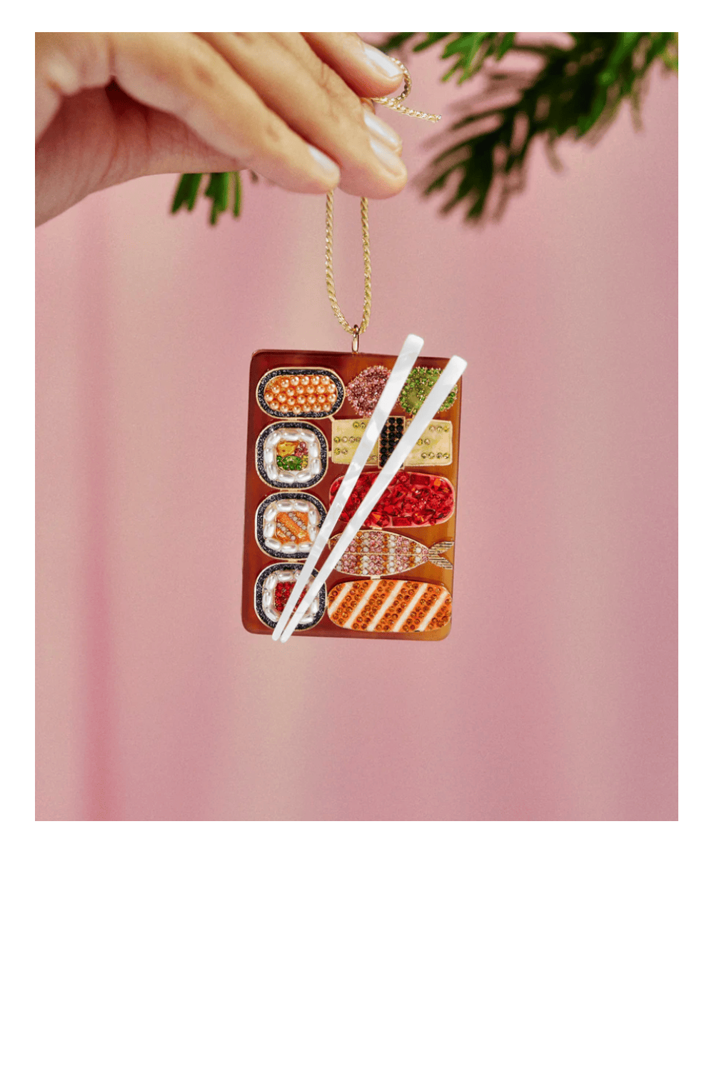 BaubleBar Maki Spirits Bright Sushi Ornament Multi Gold