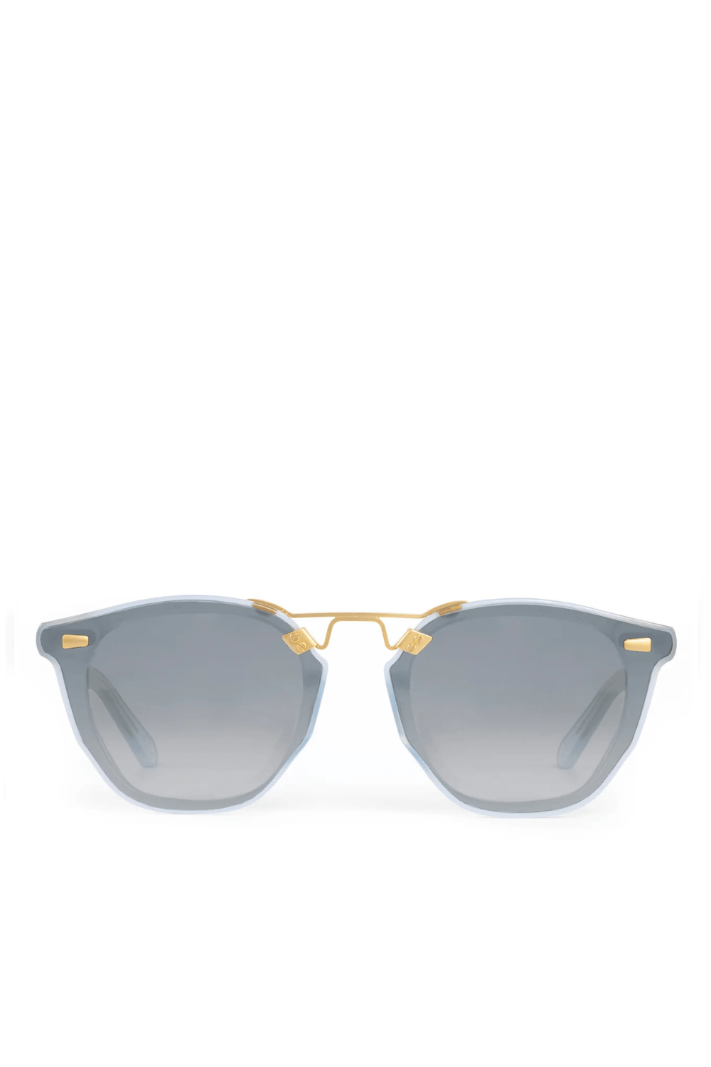 KREWE Beau Powder Blue Mirrored Sunglasses