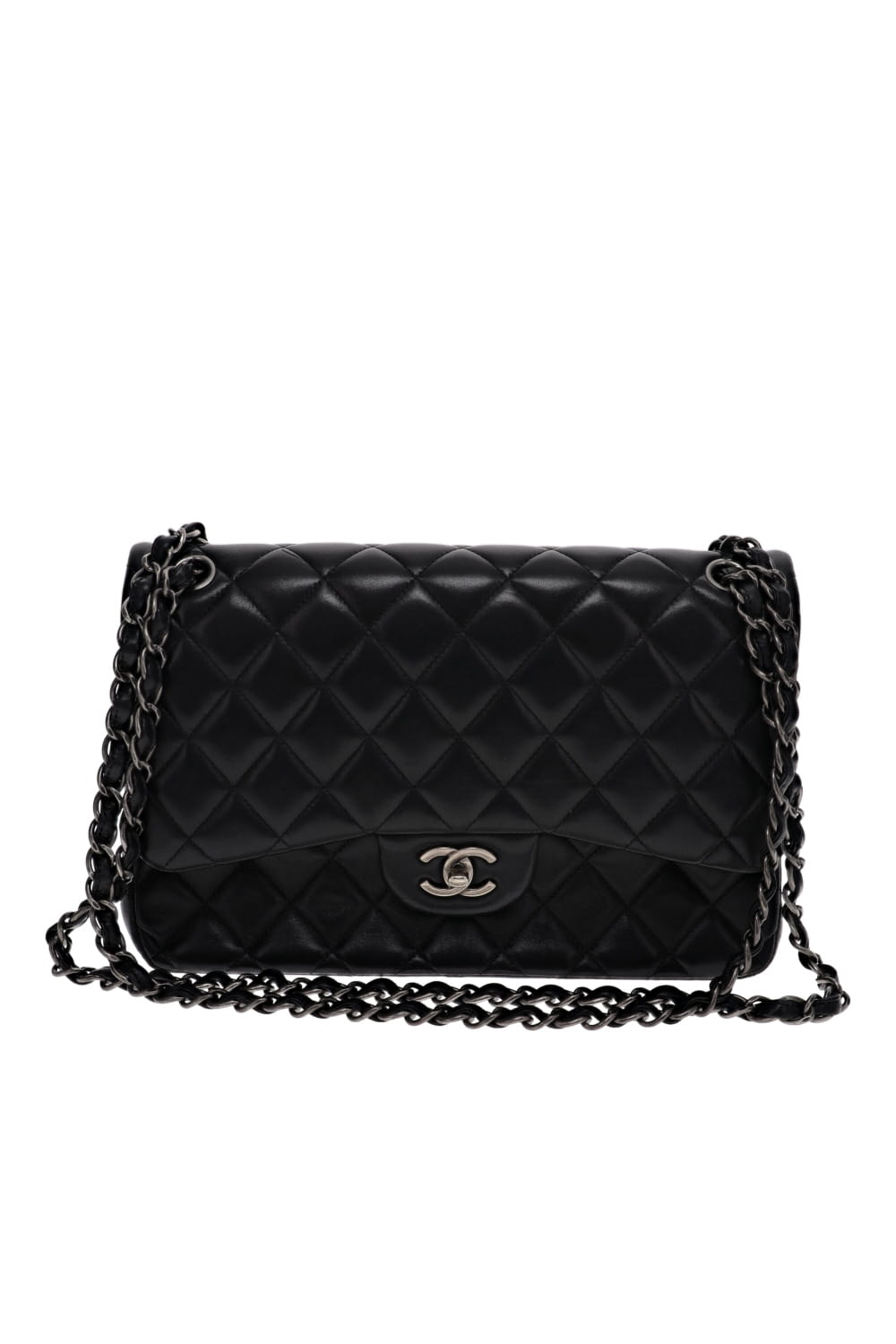 Lola's Closet Chanel Maxi Classic Black Quilted Lambskin Handbag