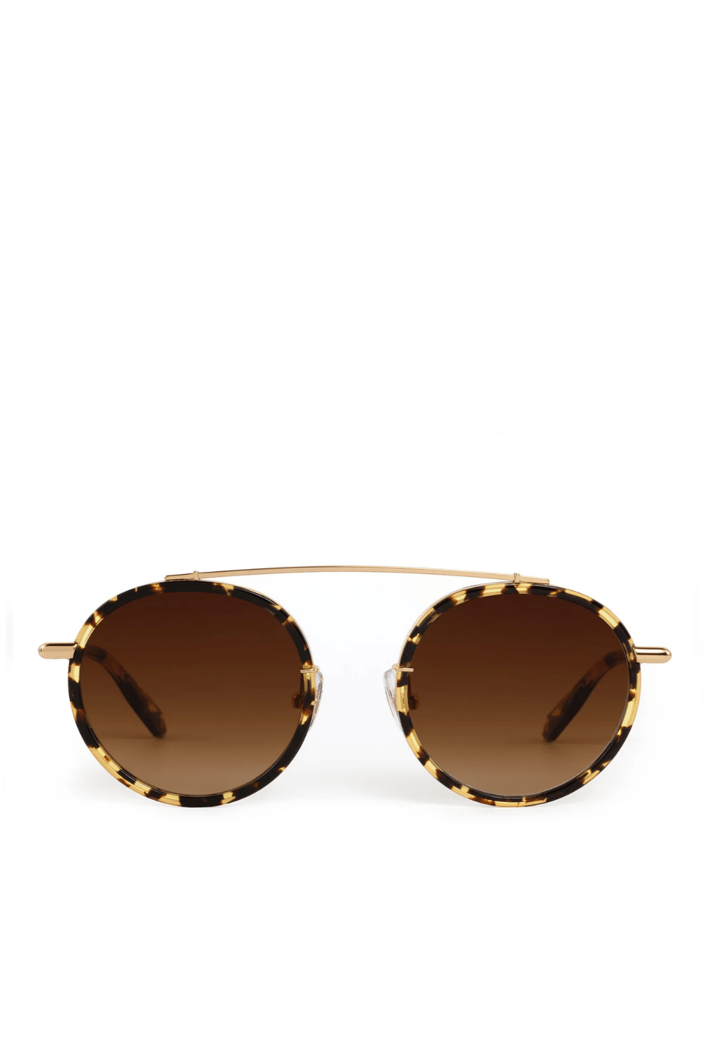 KREWE Conti Zulu 18K Round Sunglasses