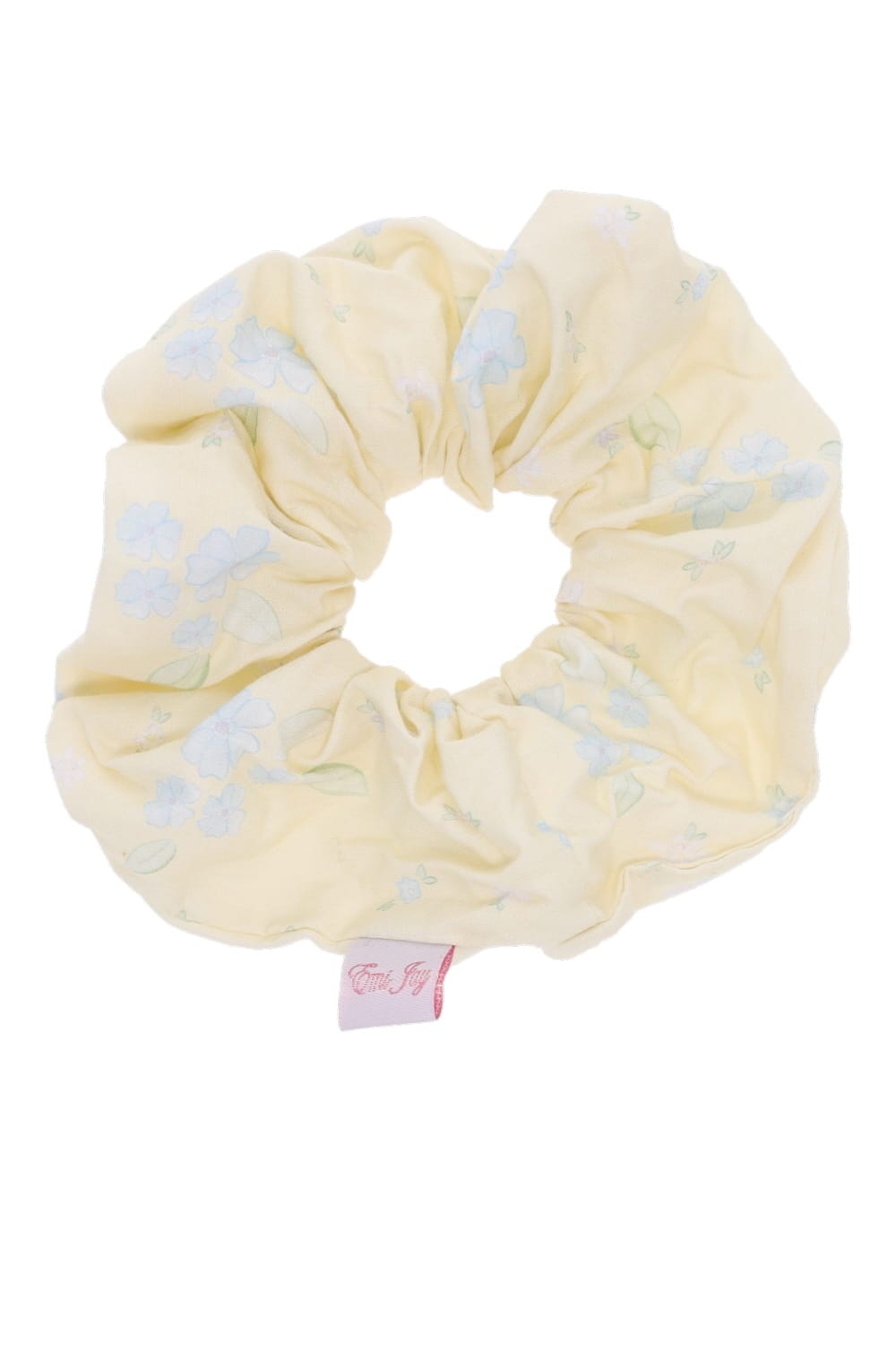 EMI JAY Honey Butter Yellow Floral Printed Scrunchie