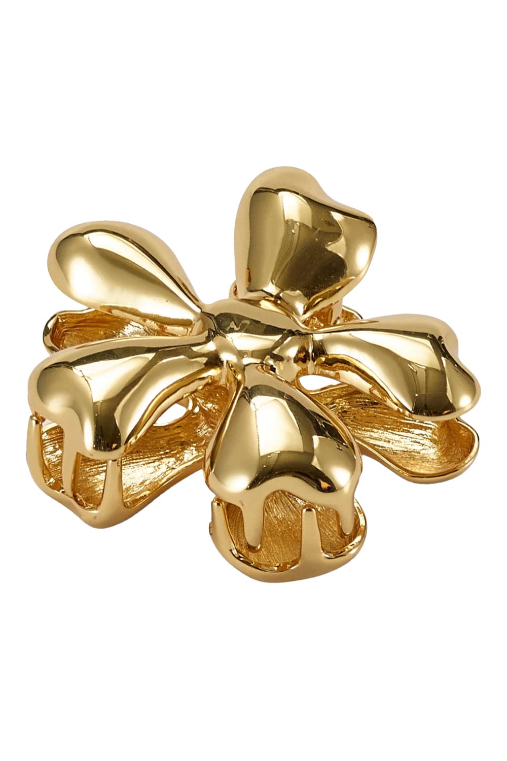Lelet NY Glossy Daisy Gold Floral Mini Claw Clip