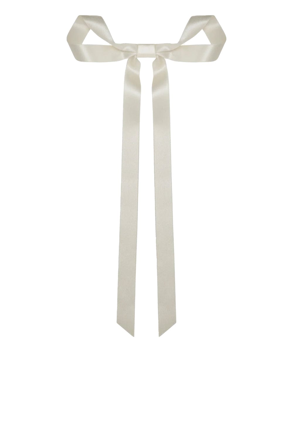 Jennifer Behr Greta Cream Silk Bow Barrette
