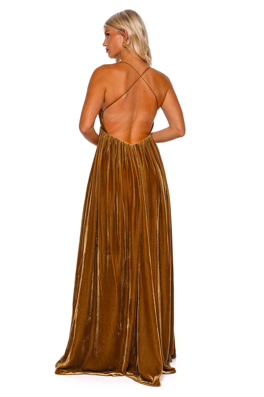 ZIMMERMANN Sensory Velvet Dress 8573DF233 Olive