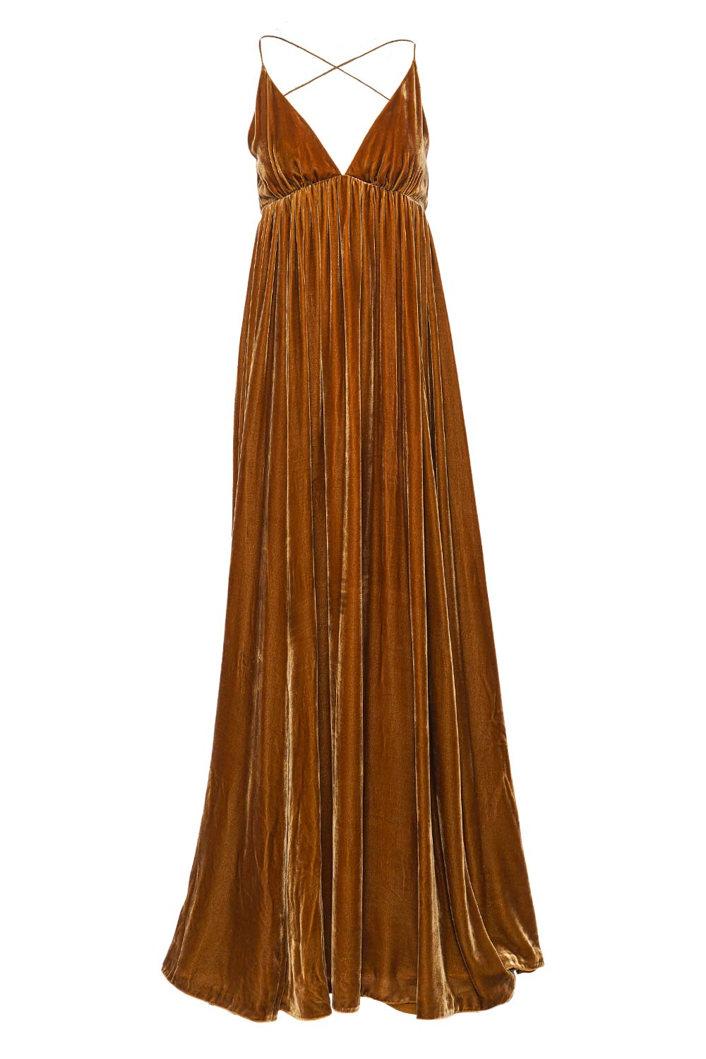 ZIMMERMANN Sensory Olive Velvet Maxi Dress