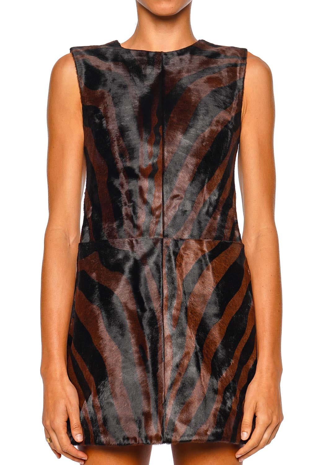 SIMKHAI Sonoma Zebra Sleeveless Mini Dress