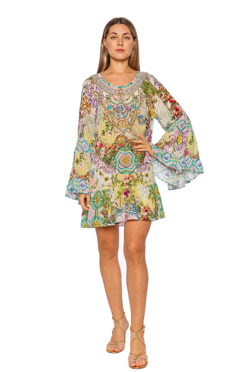 Camilla Just Coasting A Line Frill Mini Dress