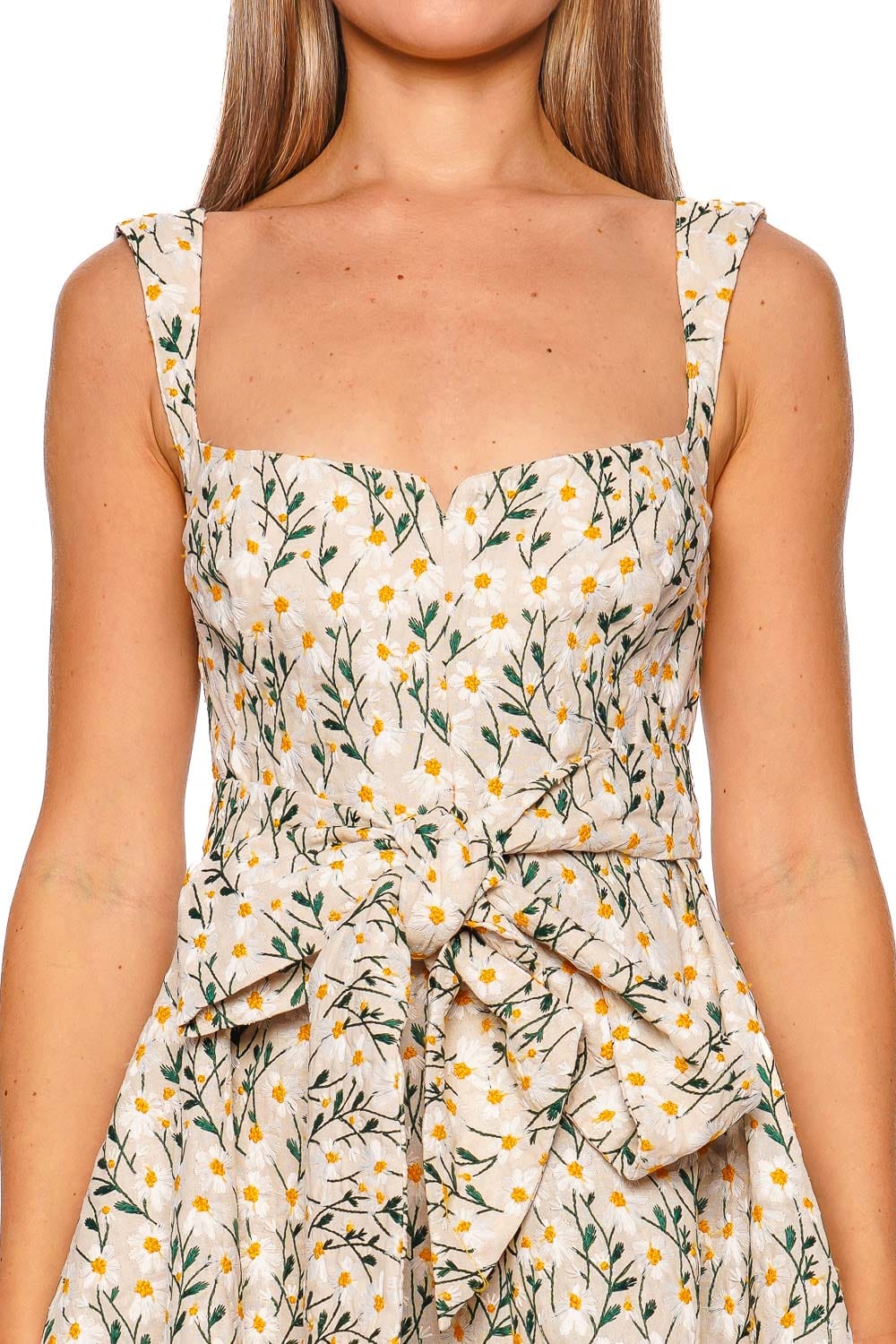 CLEA Rue Daisy Meadow Embroidered Mini Dress