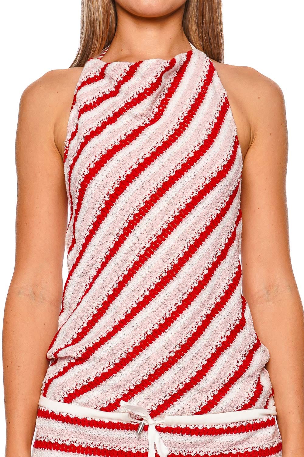 SIMKHAI Shellie Knit Halter Cover Up Mini Dress