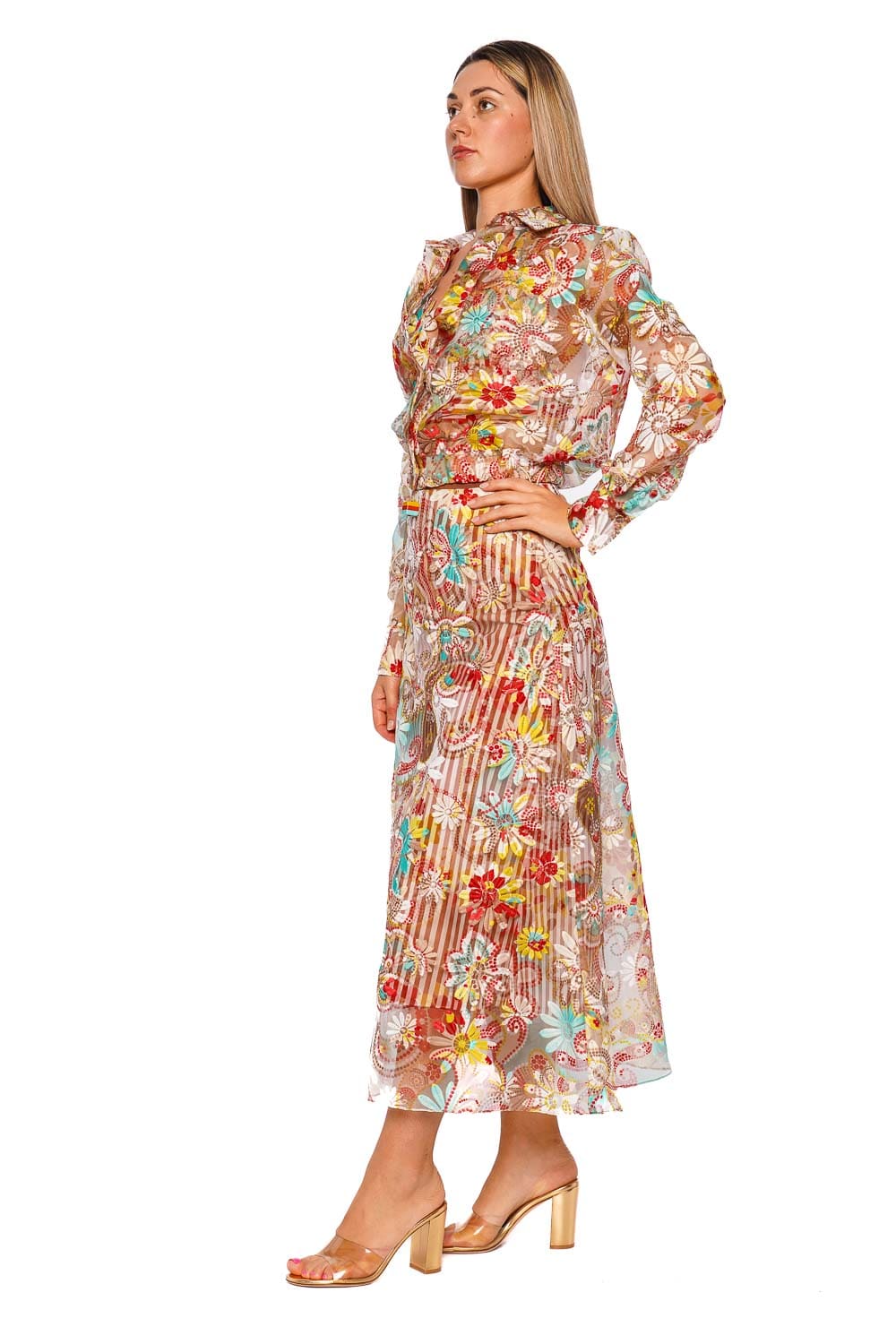 Silvia Tcherassi Katniss Flower Embroidered Cropped Jacket