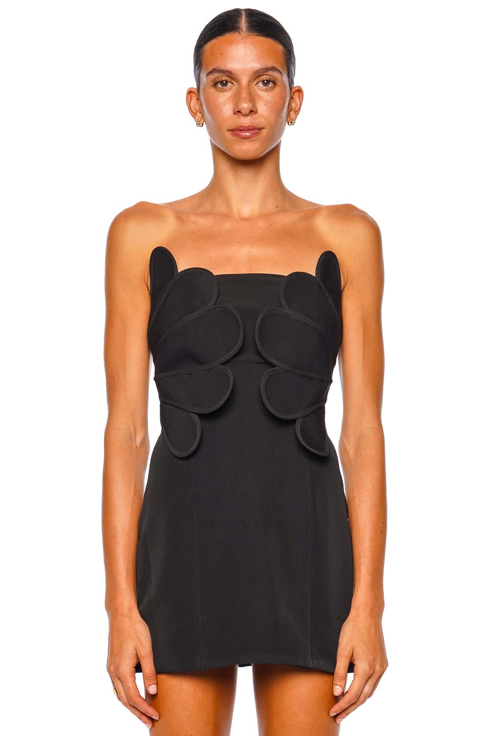 Azulu Lana Scallop Paneled Strapless Mini Dress