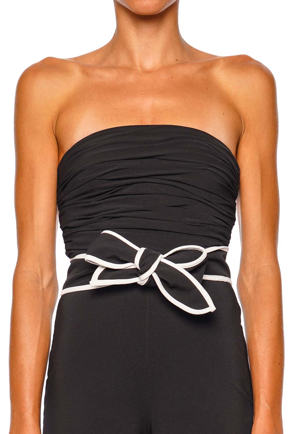 Azulu Andalucia Black Strapless Wide Leg Jumpsuit