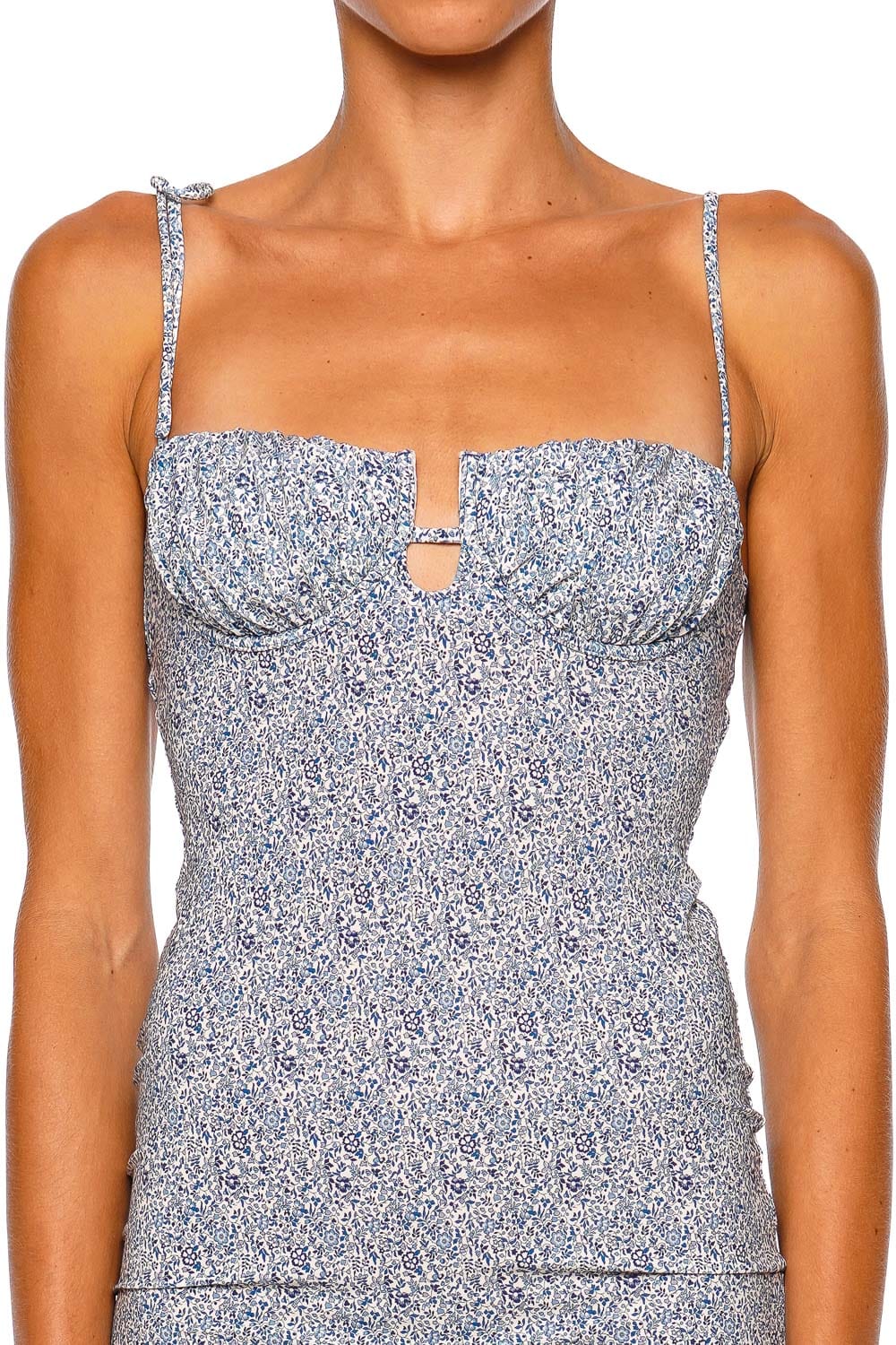 Montce Swim Petal Slip Blue Strappy Midi Dress