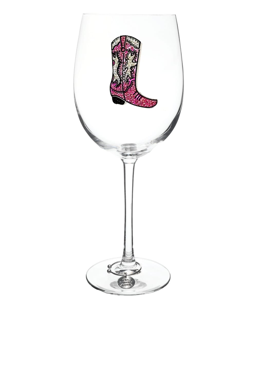 The Queens’ Jewels Pink Cowboy Boot Jewel Stemmed Wine Glass