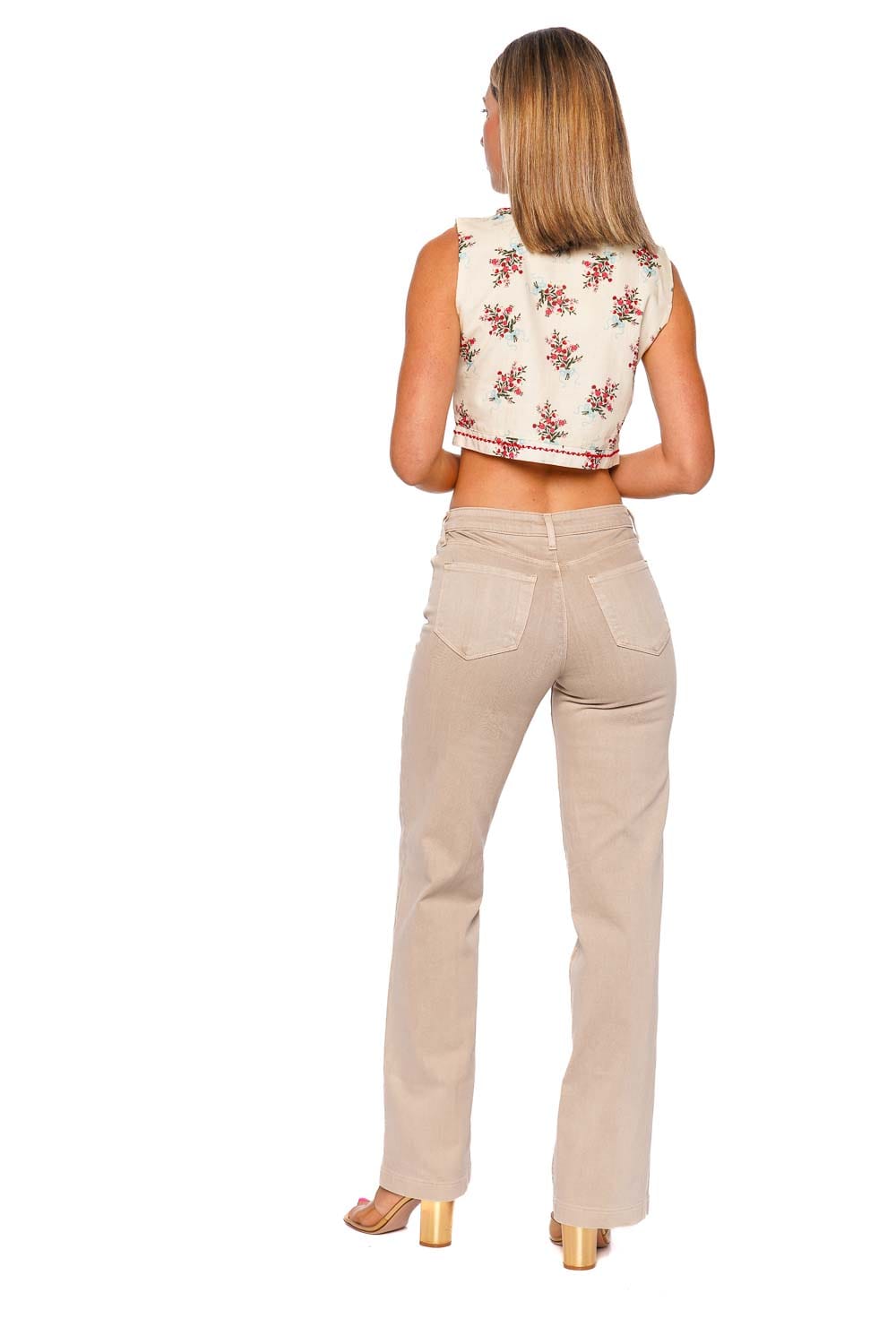 Agua Bendita Madison Cherish Tie Cropped Vest