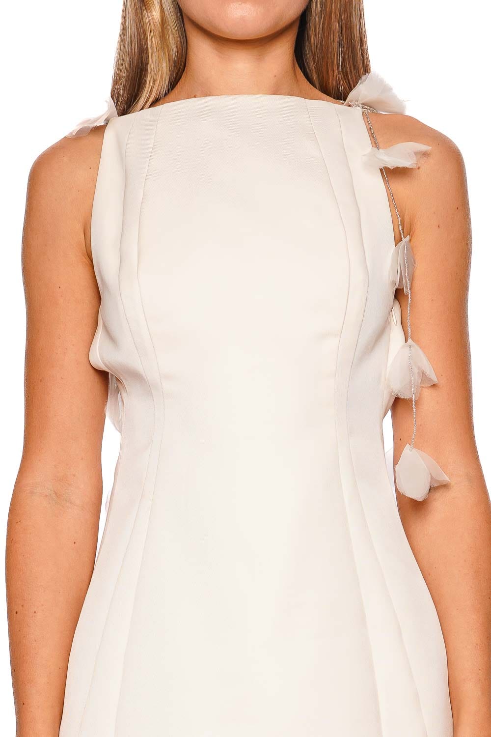 Cult Gaia Tara Off White Sleeveless Mini Dress