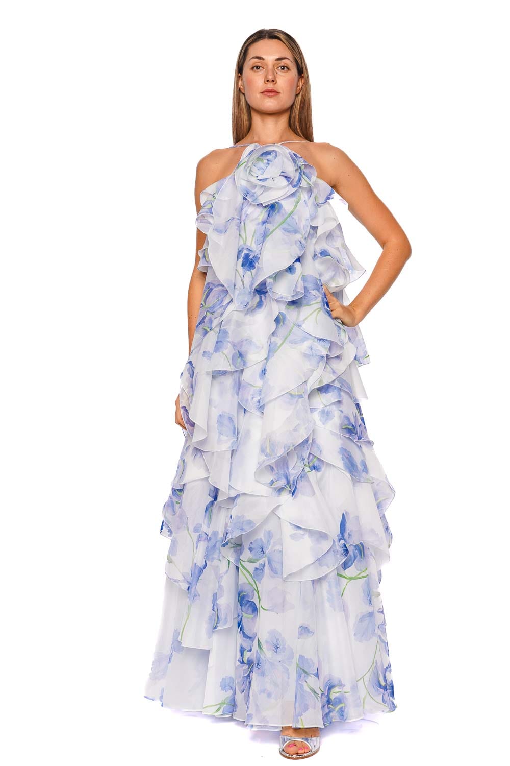 Pandorea Iris Rosette Layered Maxi Dress Pandorea Iris Rosette Layered Maxi Dress