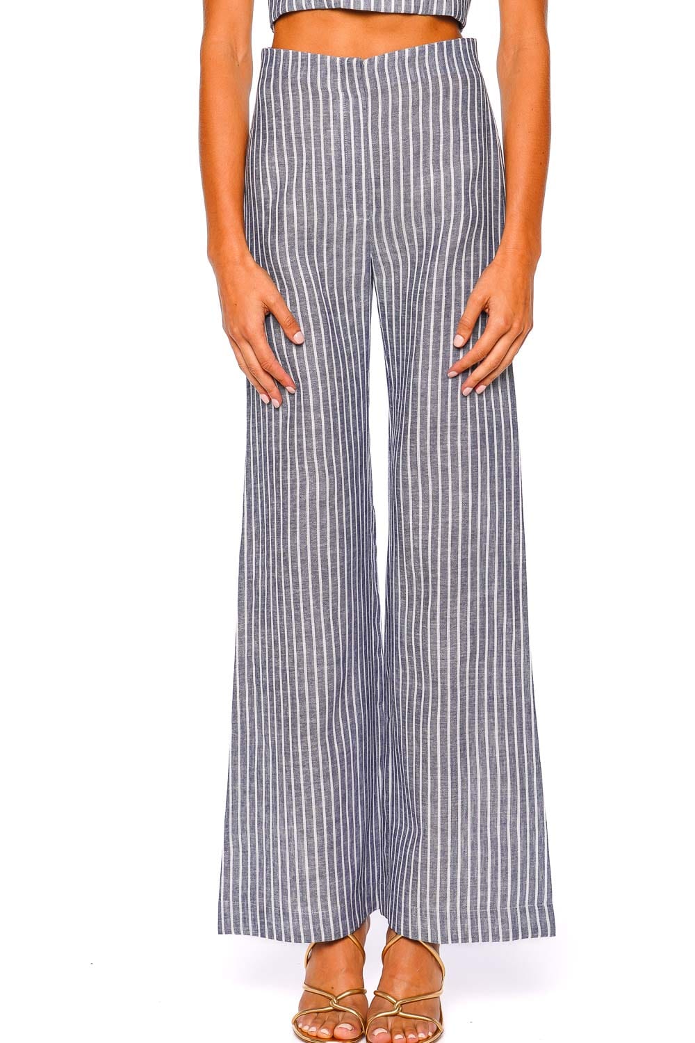 Andres Otalora Amor Profundo Striped Wide Leg Pant