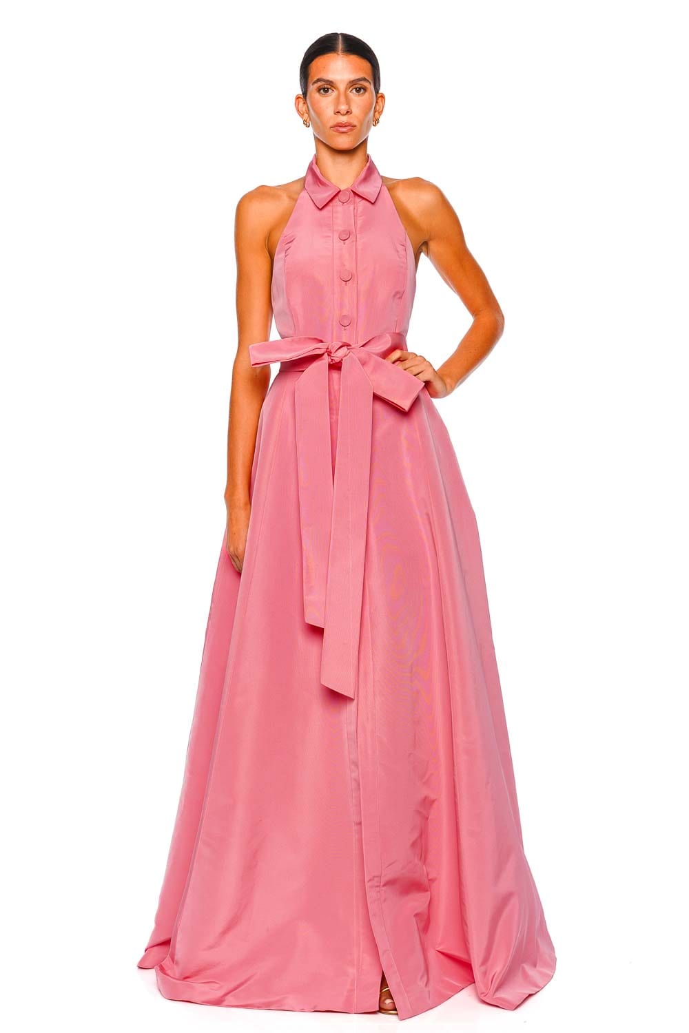 Carolina Herrera Sunset Halter Neck Silk Faille Gown