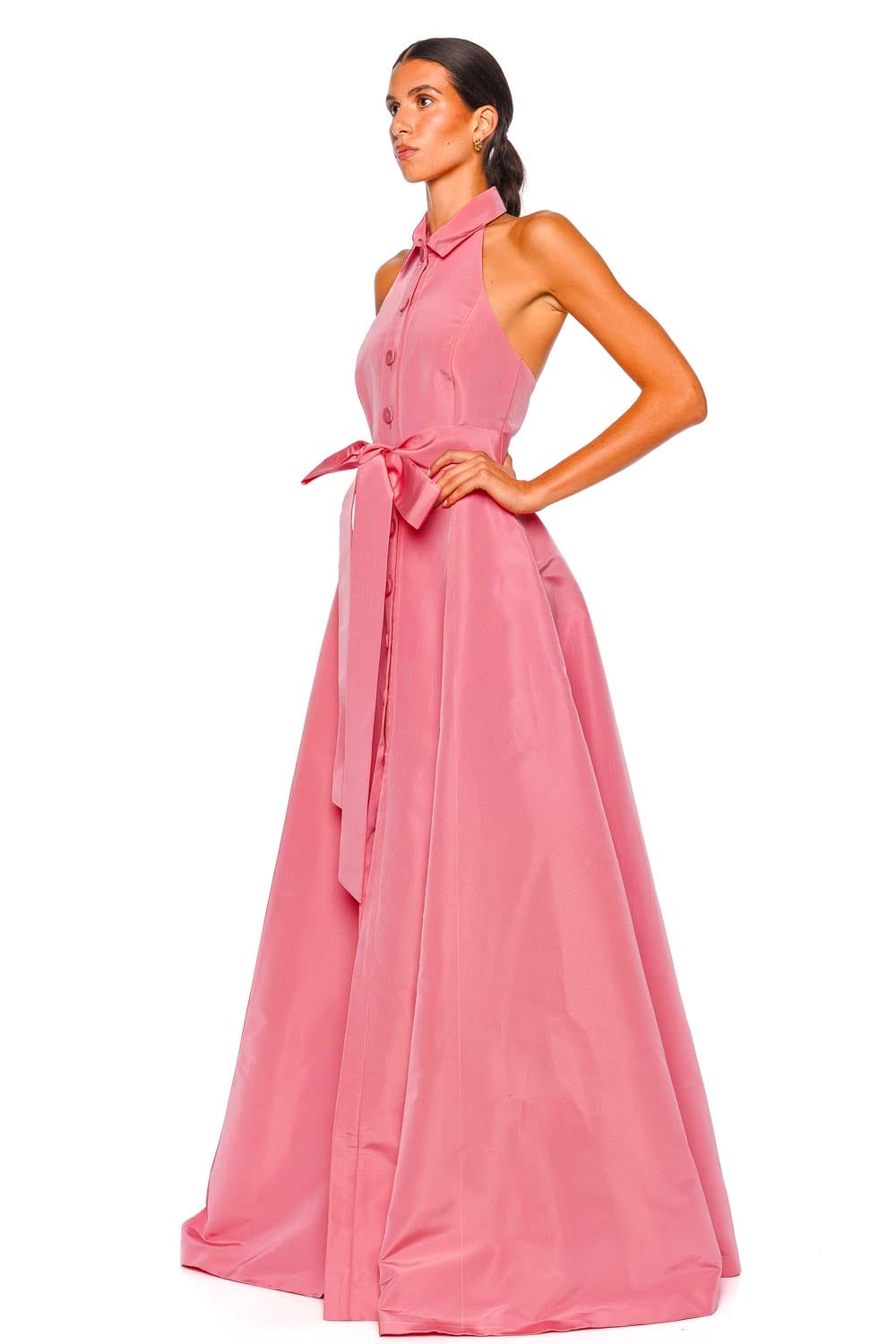 Carolina Herrera Sunset Halter Neck Silk Faille Gown