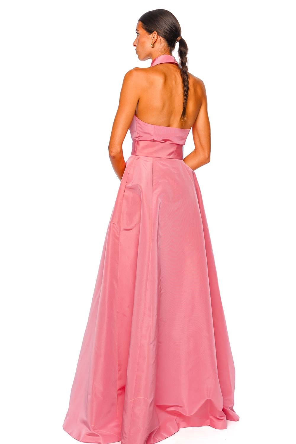 Carolina Herrera Sunset Halter Neck Silk Faille Gown