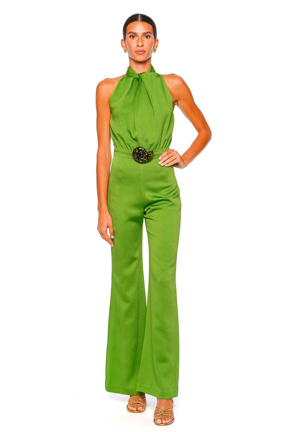 Silvia Tcherassi Siv Embellished Satin Sleeveless Jumpsuit