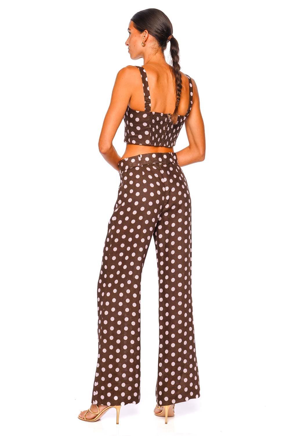 Cara Cara Mayflower Joelle Dot Wide Leg Linen Pant