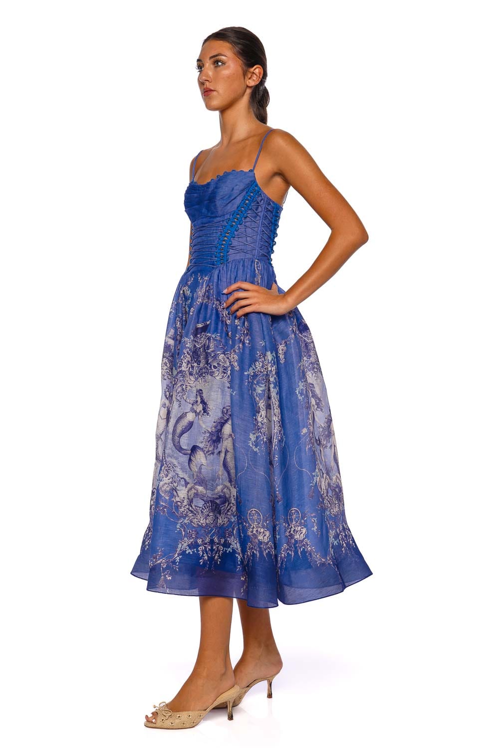 ZIMMERMANN Rebellion Beaded Mermaid Picnic Midi Dress