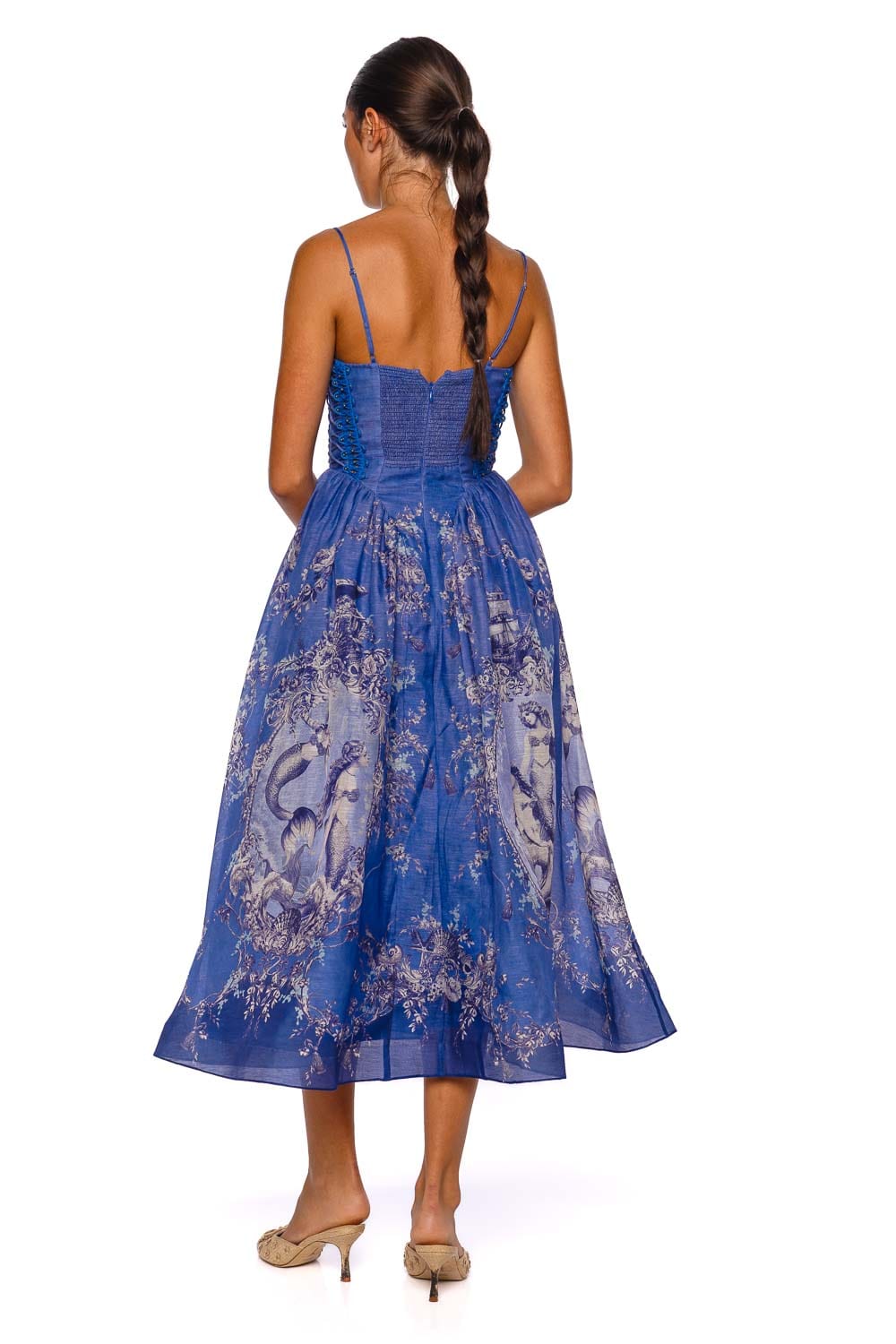 ZIMMERMANN Rebellion Beaded Mermaid Picnic Midi Dress
