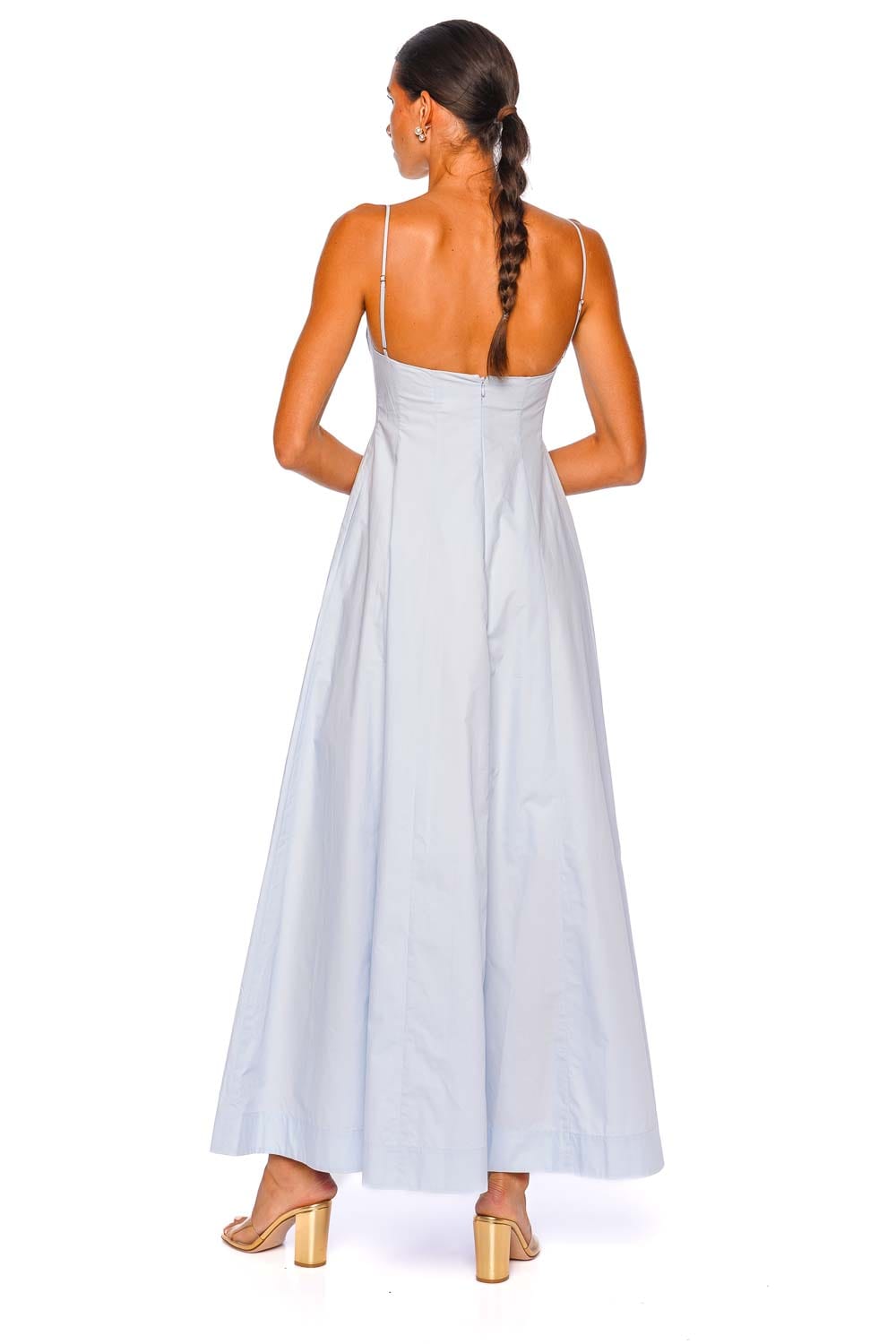 CLEA Cynthia Blue Cotton Maxi Dress