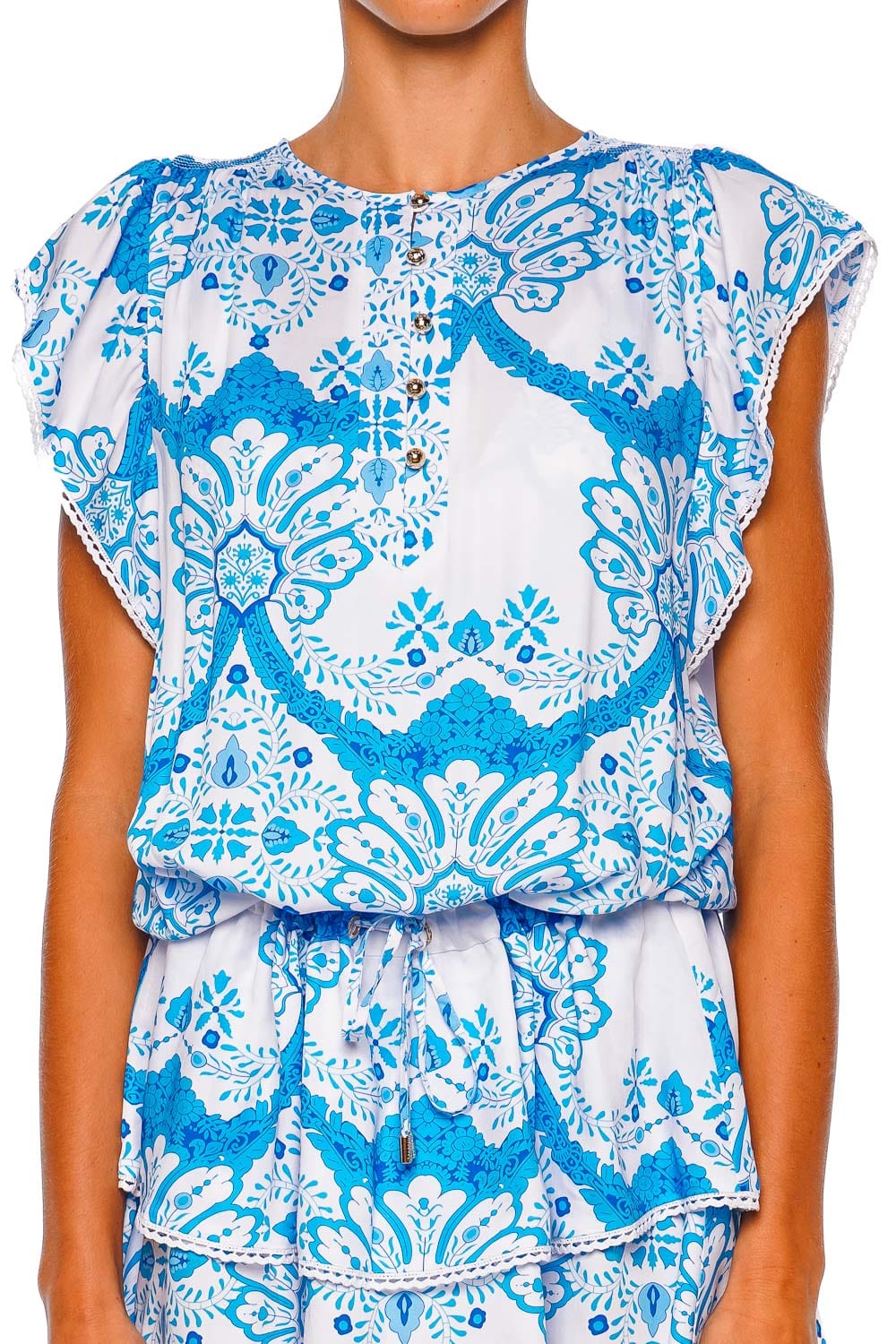 Melissa Odabash Lenni Florian Cover Up Mini Dress