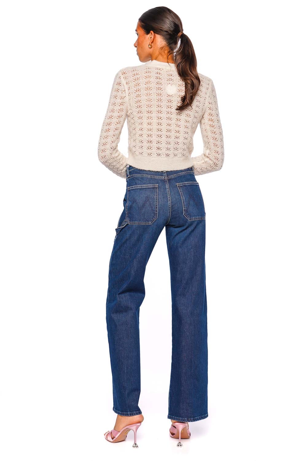 LoveShackFancy Lilly Frosted Candy Long Sleeve Cardigan