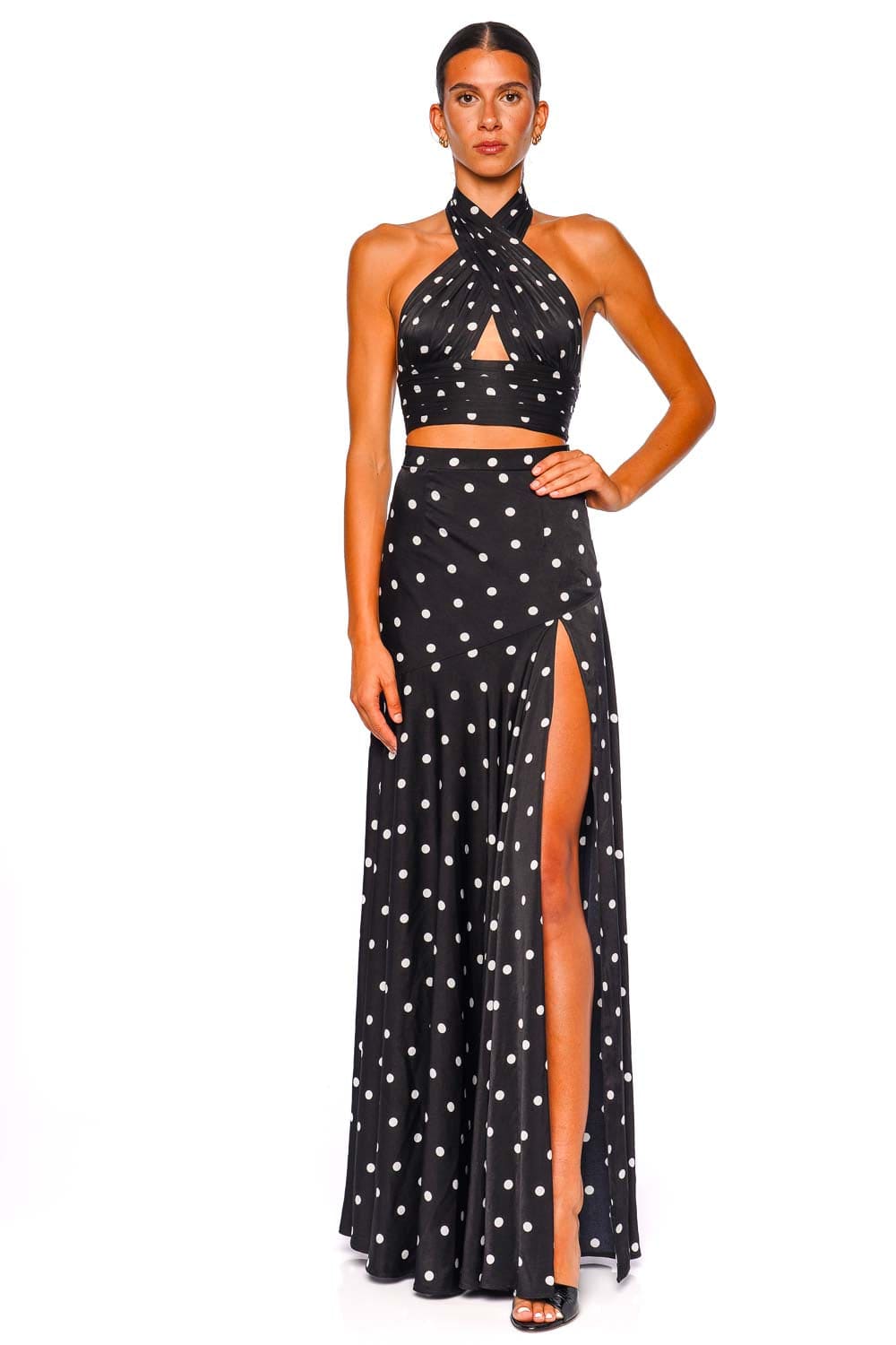 Bronx and Banco Cleopatra Polka Dot Maxi Skirt Set