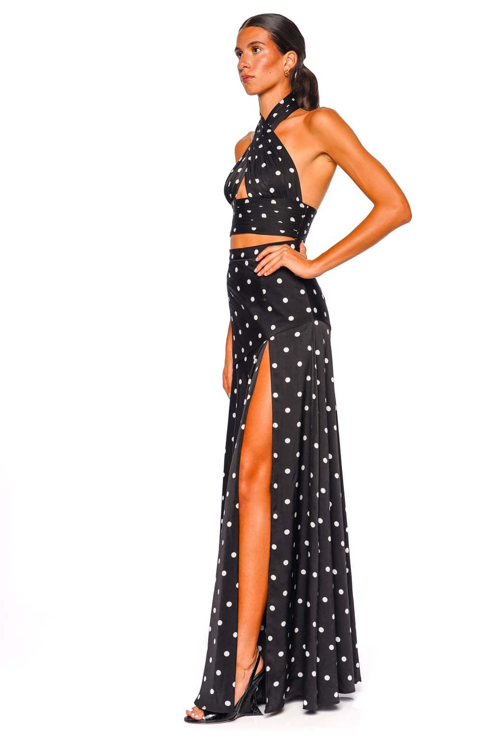 Bronx and Banco Cleopatra Polka Dot Maxi Skirt Set