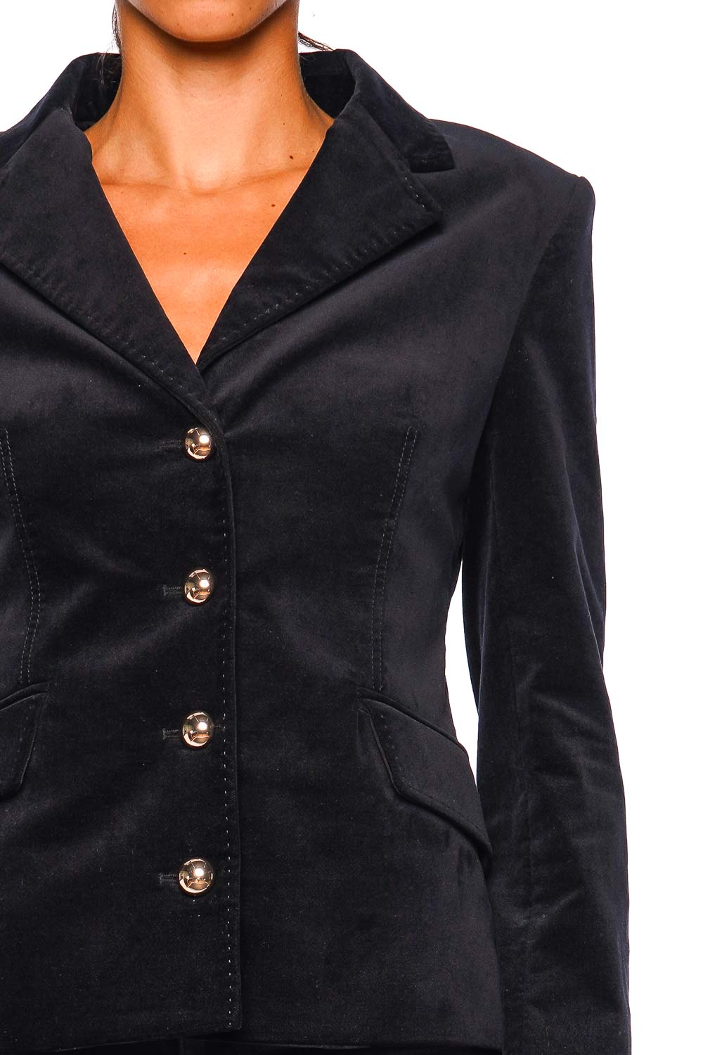 SIMKHAI Trueman Black Velvet Tailored Jacket