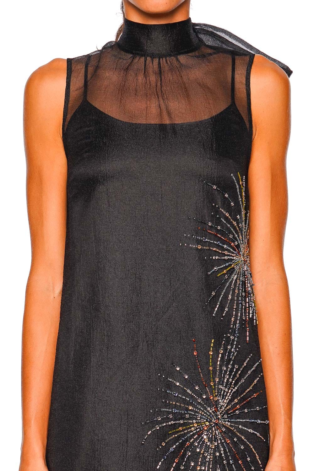 Staud Albee Firework Embellished Halter Mini Dress