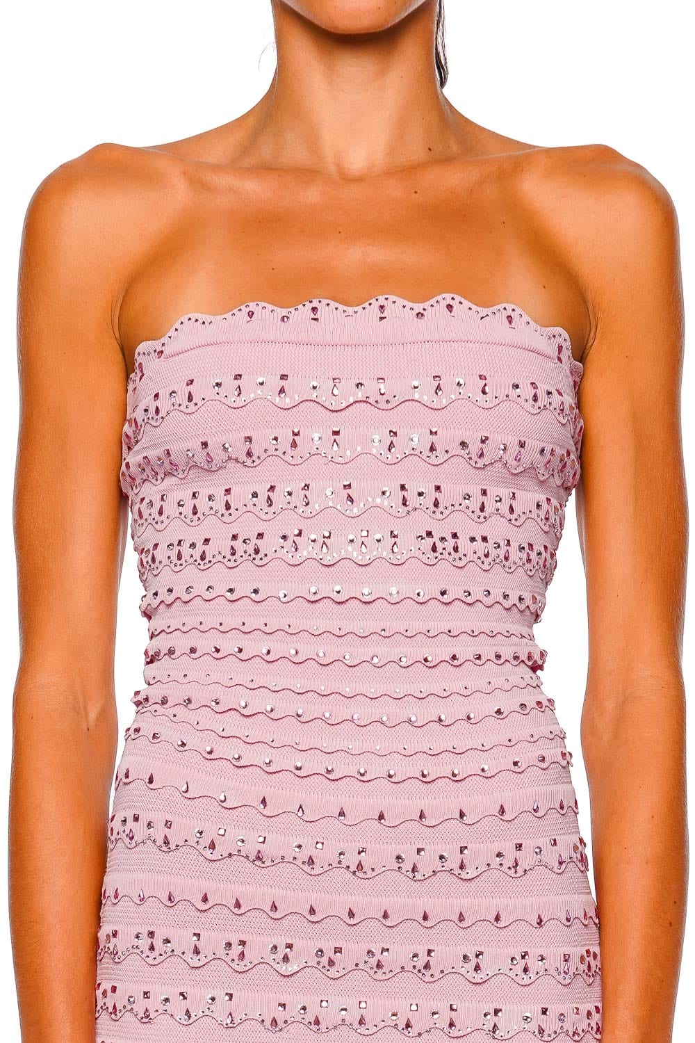 LoveShackFancy Eclipse Ballet Slipper Strapless Midi Dress