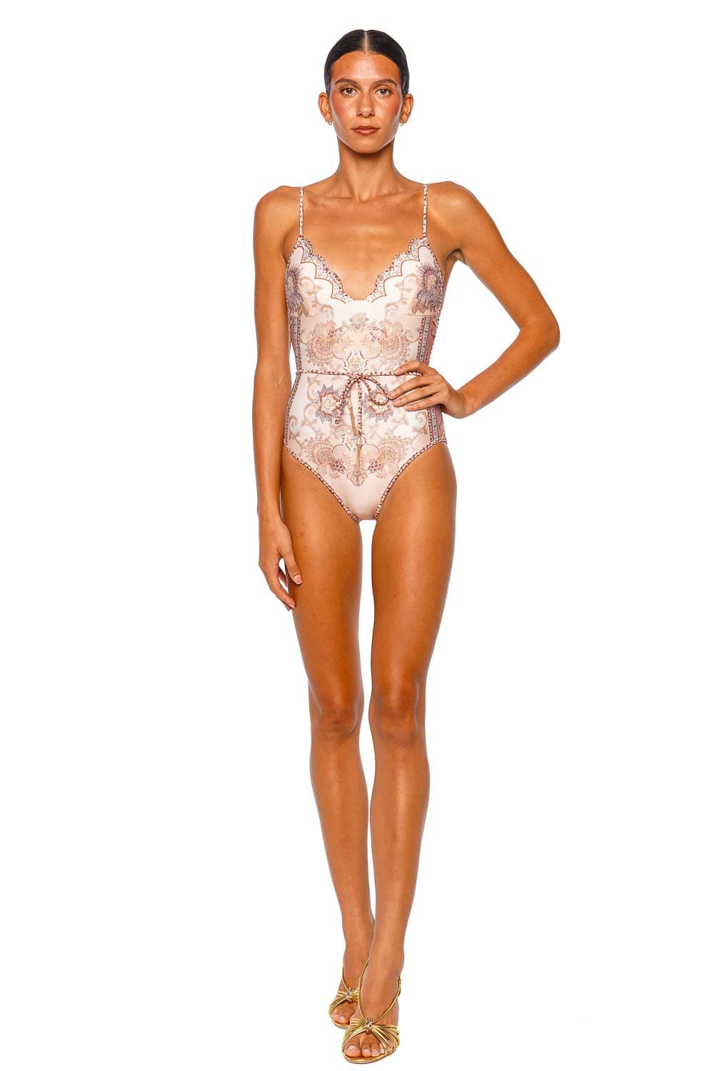 ZIMMERMANN Echo Scallop Triangle One Piece Swimsuit