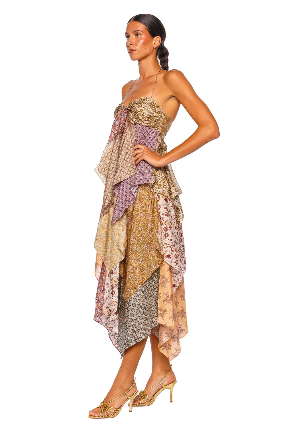ZIMMERMANN Fairlight Scarf Halter Midi Dress