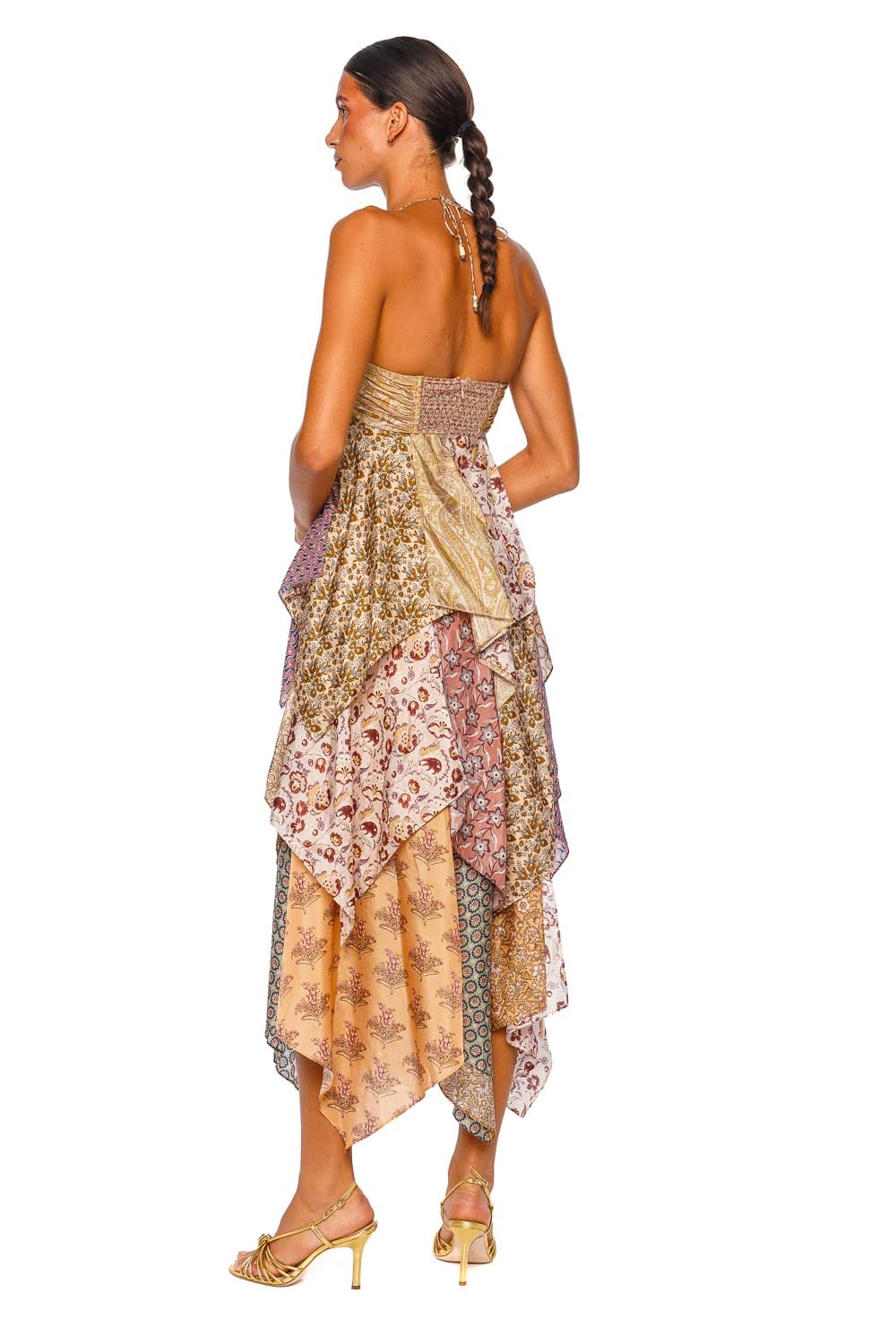 ZIMMERMANN Fairlight Scarf Halter Midi Dress