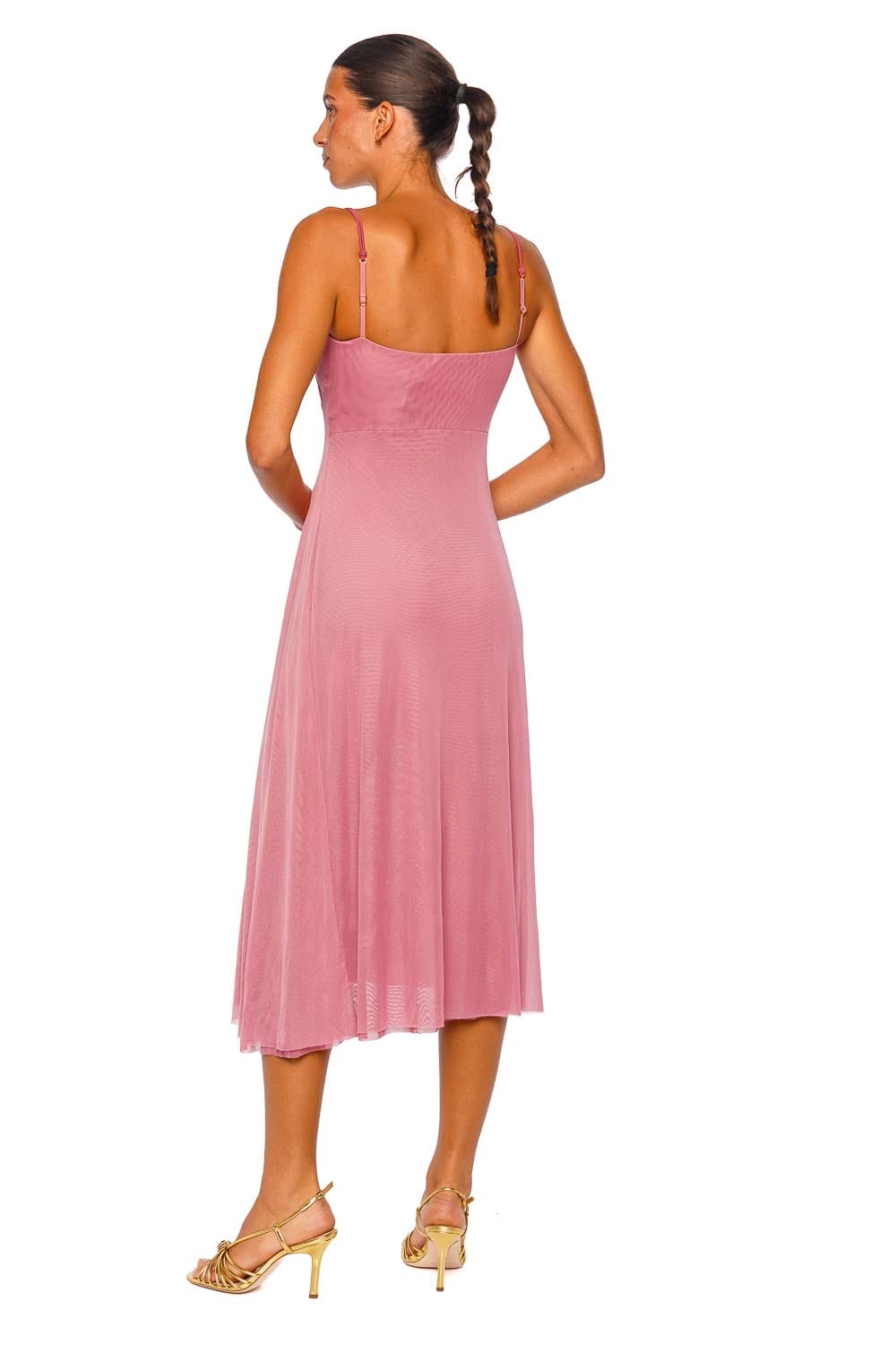ViX Swimwear Dani Pink Strappy Midi Dress