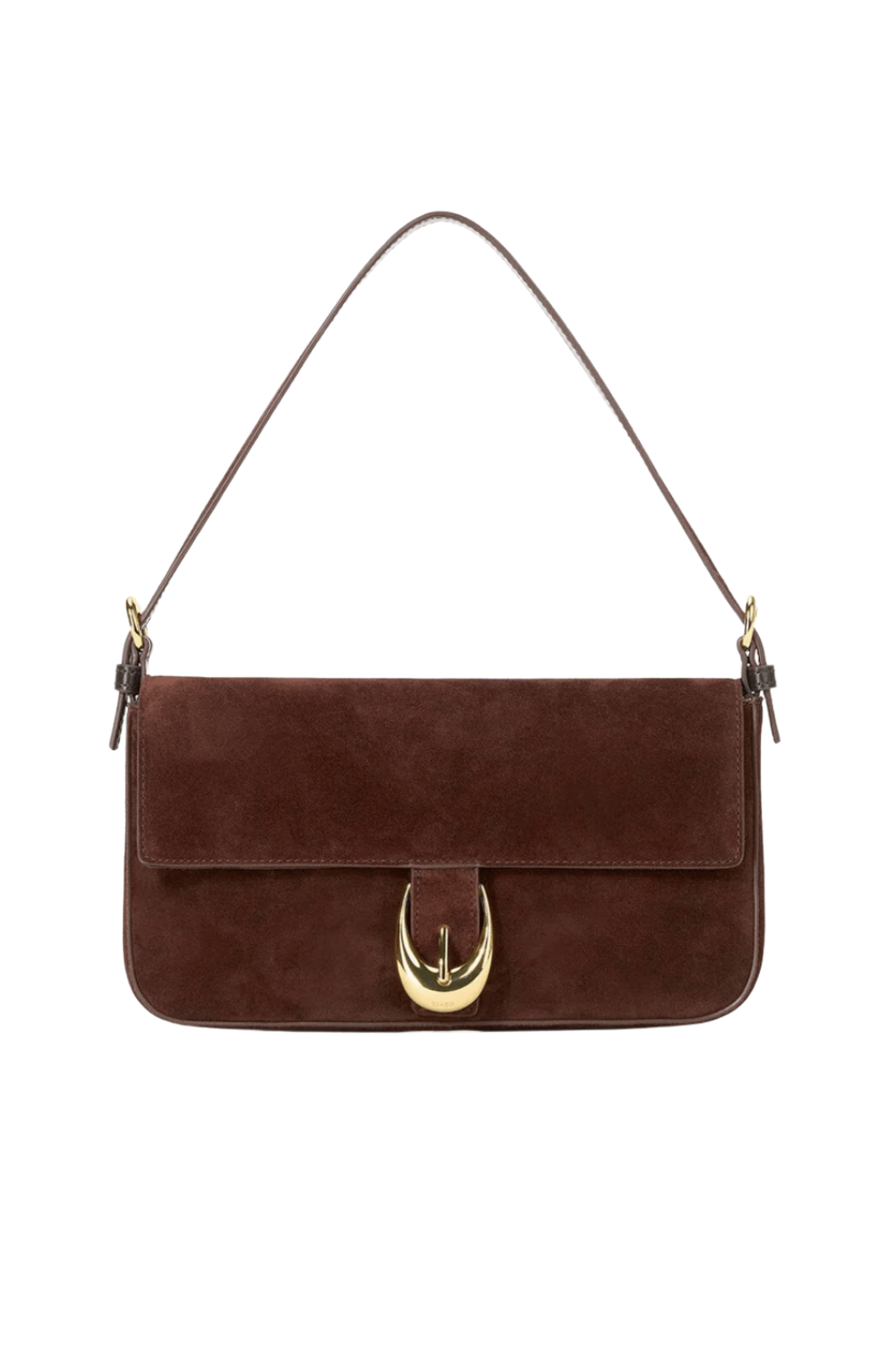 Staud Harlow Mahogany Suede Shoulder Bag