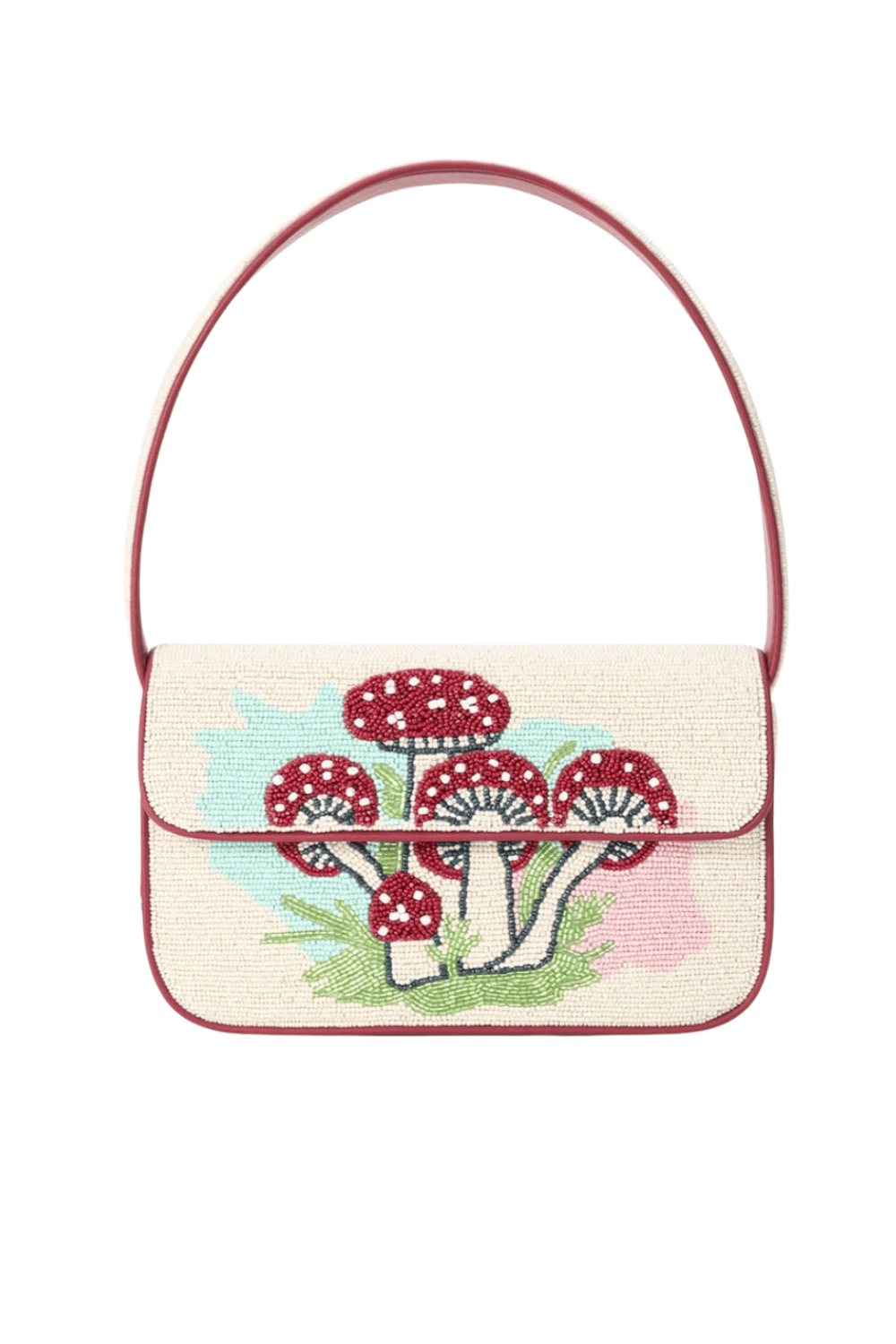 Tommy Beaded Shoulder Bag Mushroom Design