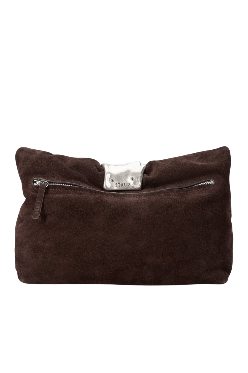 Staud Espresso Suede Cuff Clutch