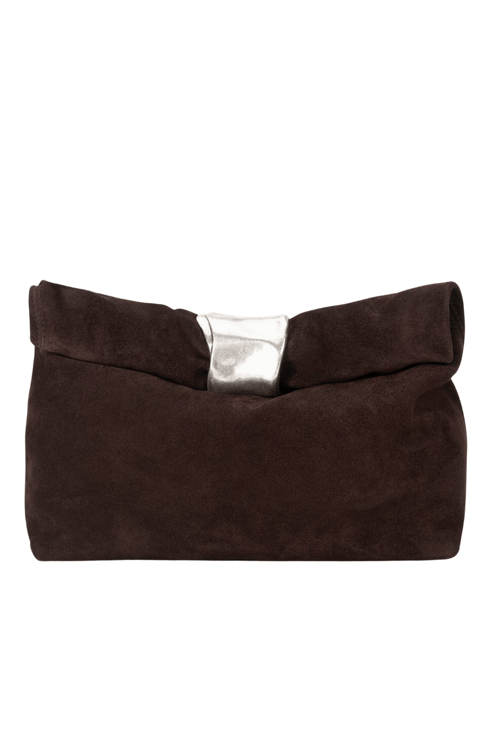 Staud Espresso Suede Cuff Clutch