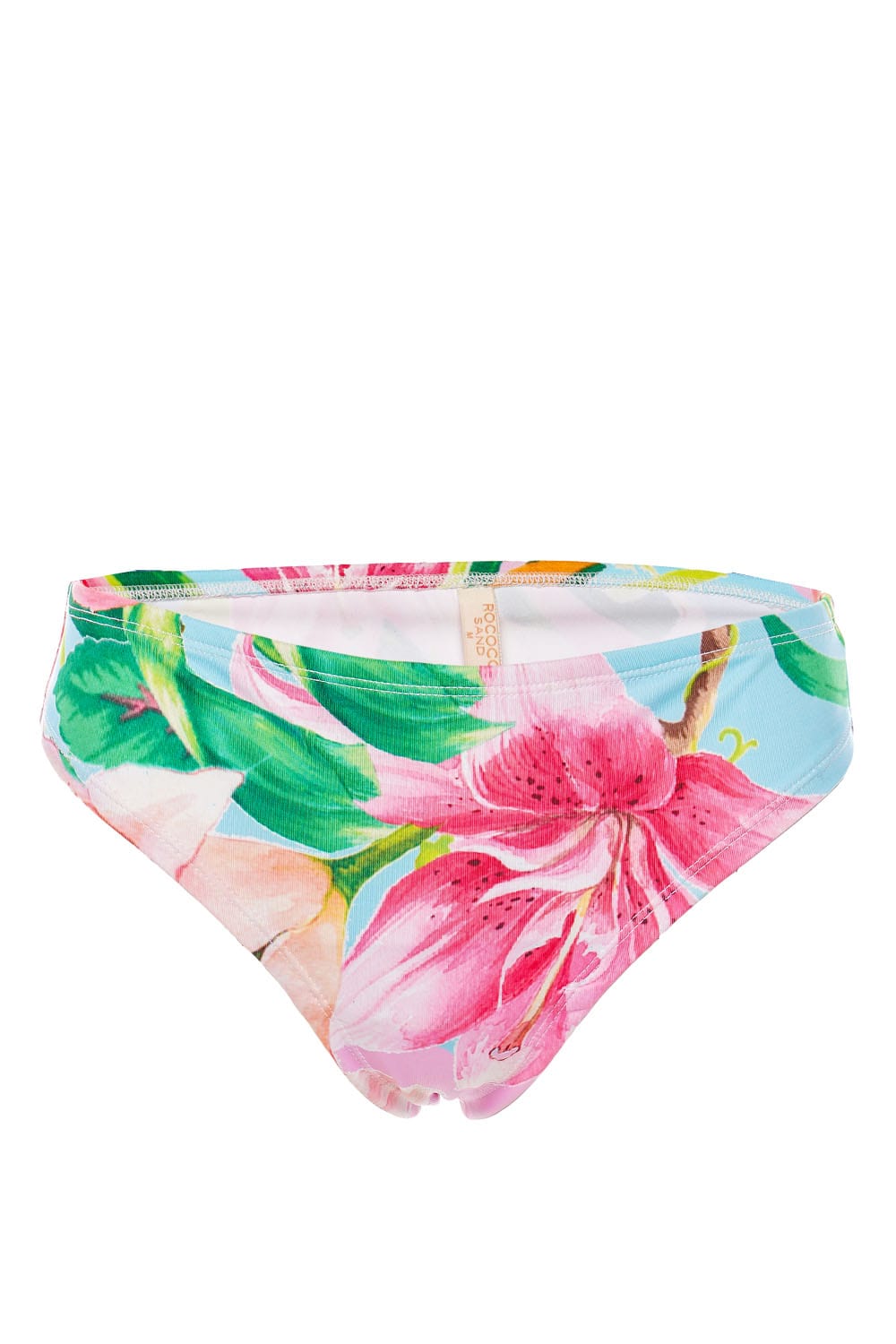 Rococo Sand Multi Hibiscus Cheeky Bikini Bottom