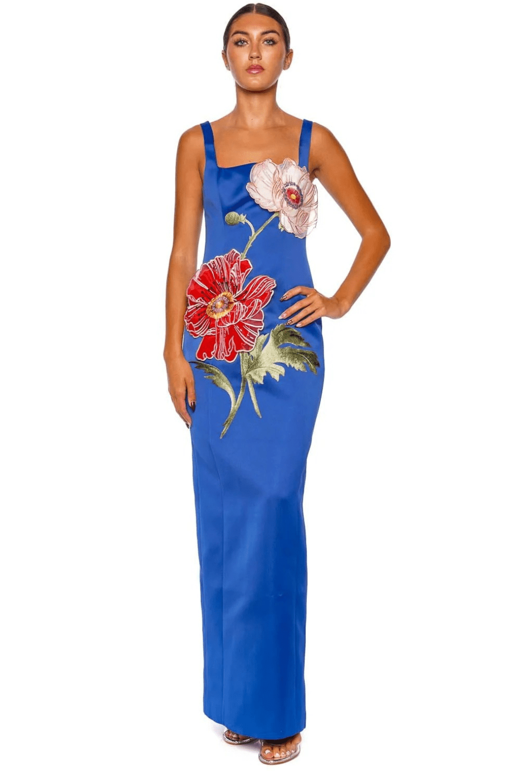 LEO LIN Adelina Floral Embroidered Maxi Dress