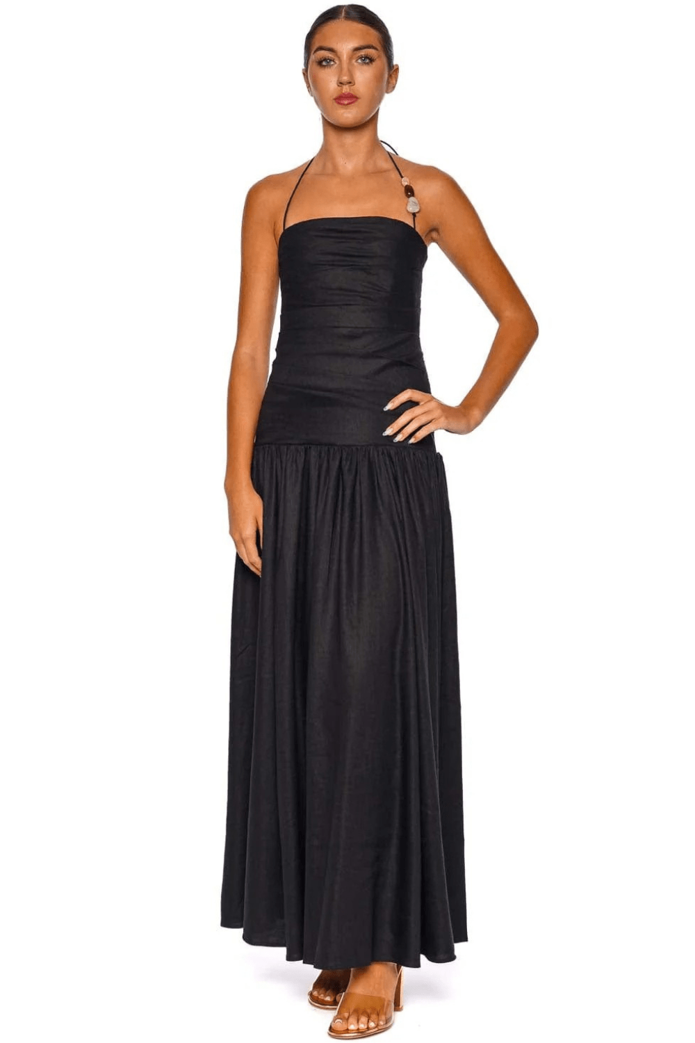 Shona Joy Kasbah Draped Halter Maxi Dress
