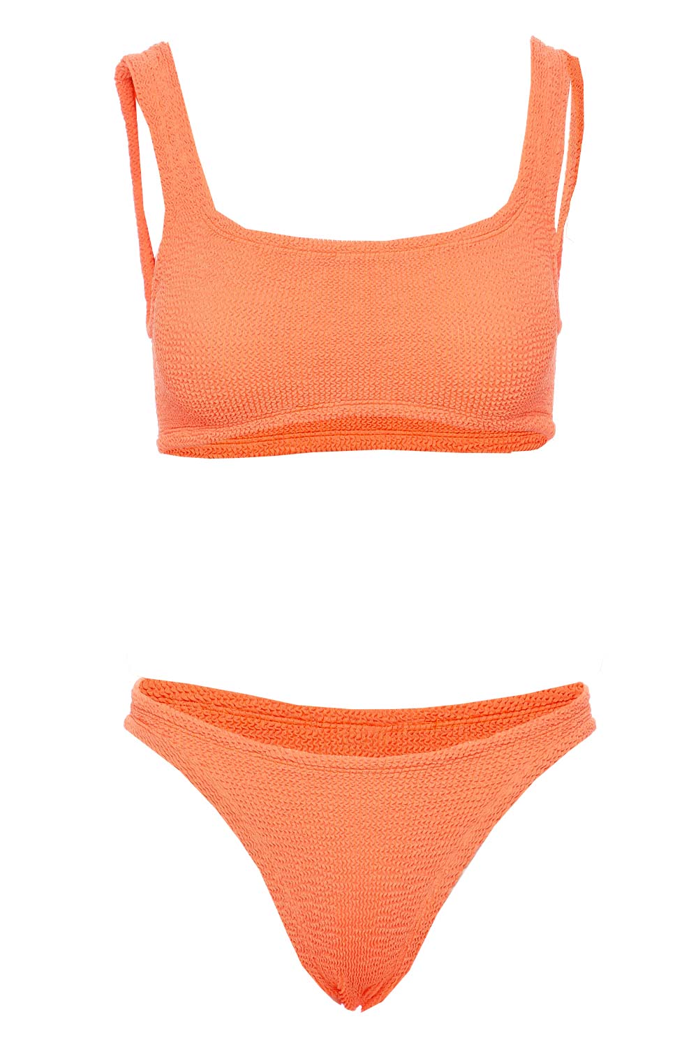 Hunza G Xandra Orange Crinkle Bikini Set