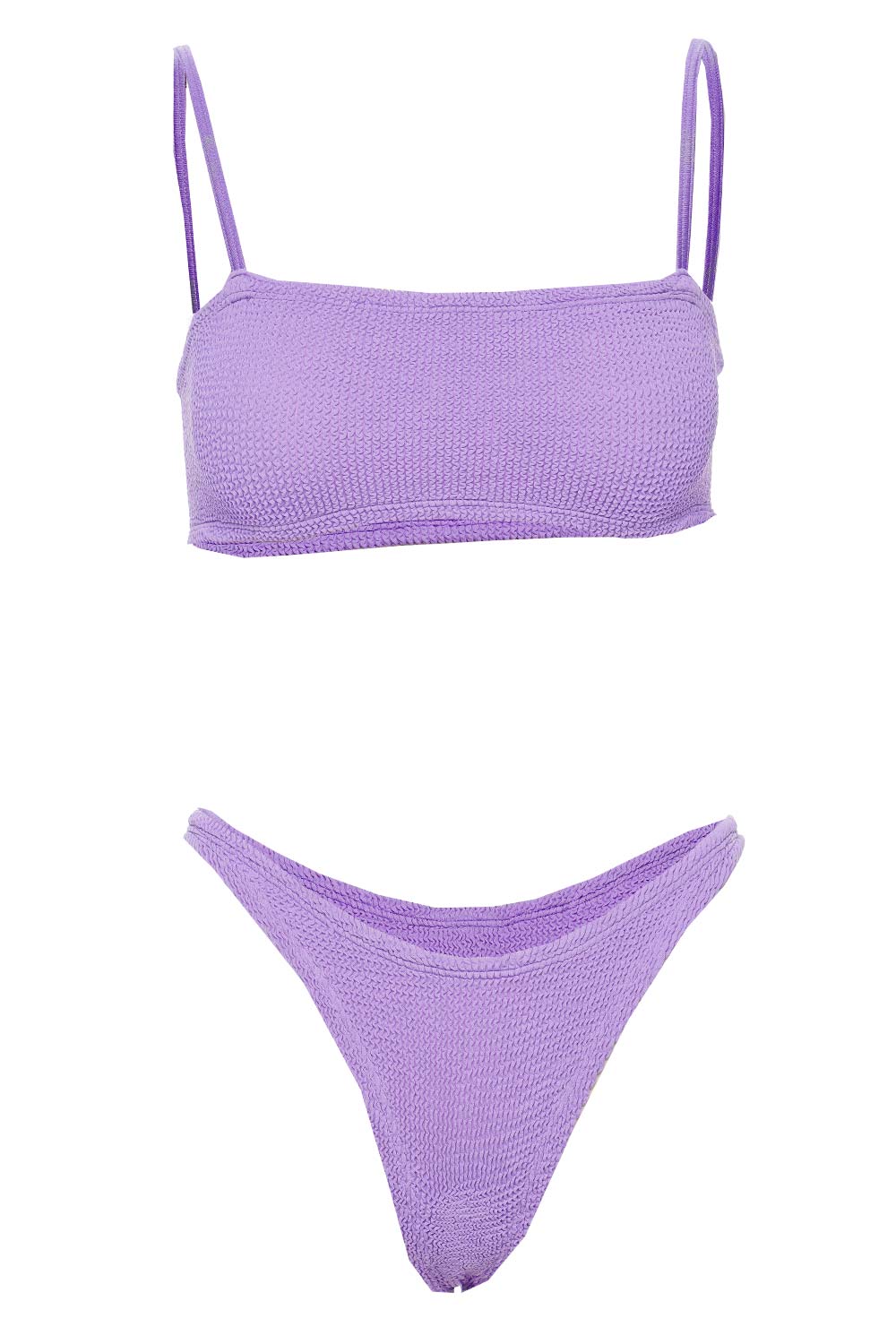 Hunza G Gigi Lilac Crinkle Bikini Set